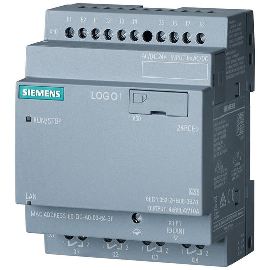 Siemens 6ED10522HB080BA2 LOGO! 8.4 LOGO 24RCEO. 8DI/4DO. 400 BLOCK -