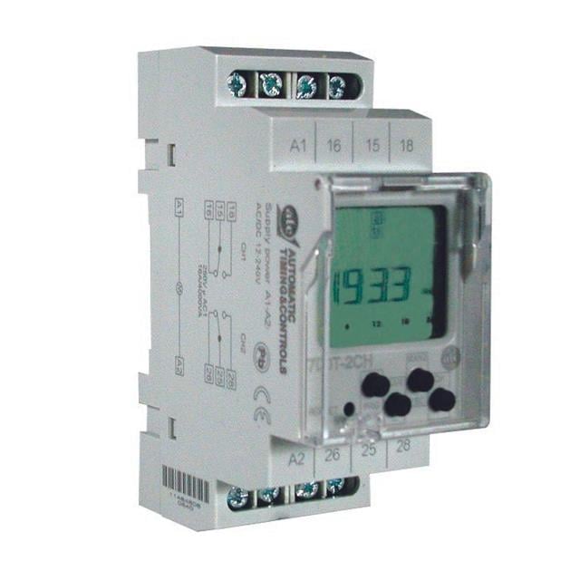 ATC-Diversified Electronics 7DT-2CH 7DT-2CH Riel DIN Relé mecánico 1 sec ~ 168 h 16A a 240VCA/24VCC
