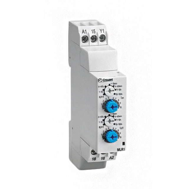 Crouzet 88827150 MLR4 Riel DIN Relé mecánico 0.1 seg ~ 100 h 8A a 250VCA