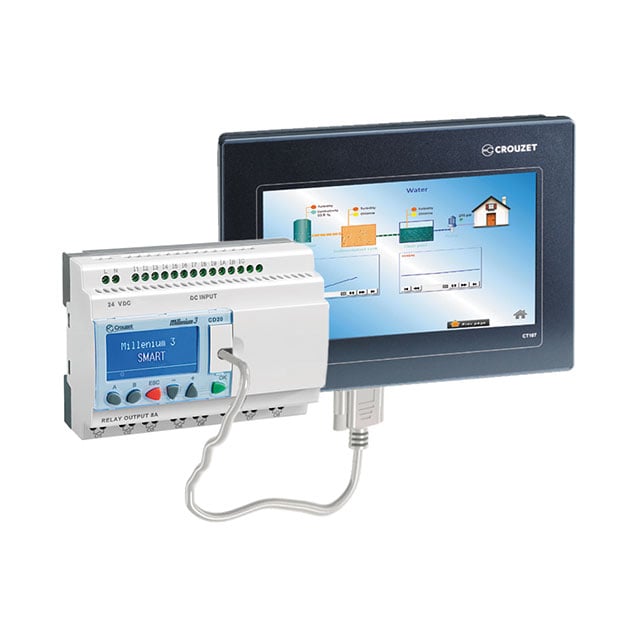 Crouzet 88970536 Millenium 3, XD26 DISPLAY HMI TFT 7" & XD26R 16 - Digital (10), Analog/Digital (6)