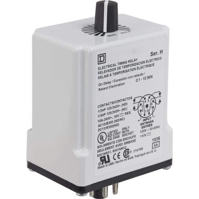 Schneider Electric 9050JCK16V24 Square D JCK Para enchufe Relé mecánico 0.1 min ~ 10 min 10A a 240VCA