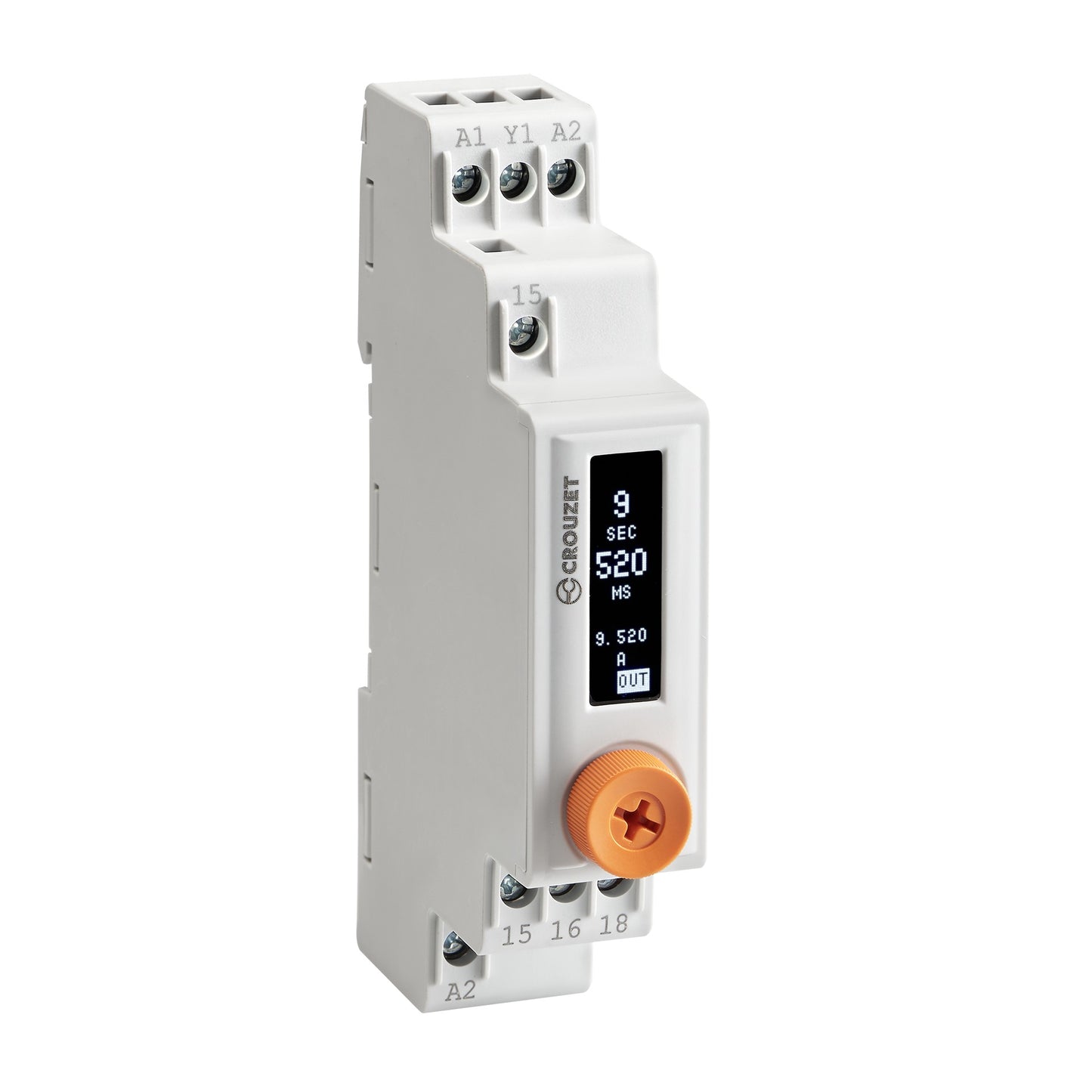 Crouzet DZ1R08MV1 - Riel DIN Relé mecánico 1 seg ~ 2400 h 8A a 250VCA/30VCC