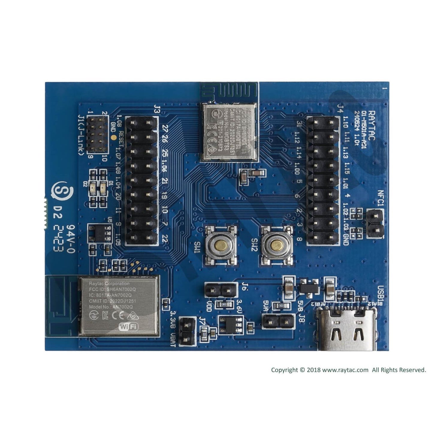 Raytac AN7002Q-DB-5340 - Transceiver; 802.11 a/b/g/n/ac/ax (Wi-Fi, WiFi, WLAN)