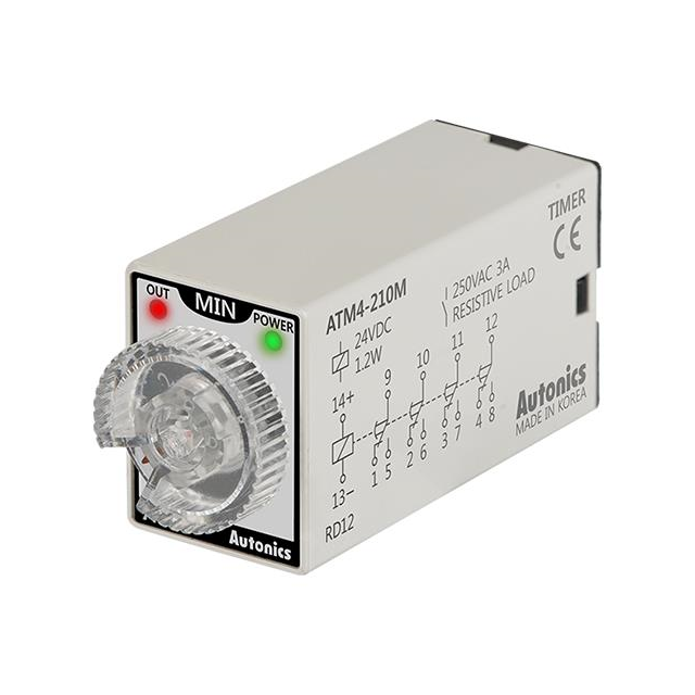 Autonics ATM4-210M ATM Para enchufe Relé mecánico 1 ~ 10 min 3A a 250VCA/24VCC