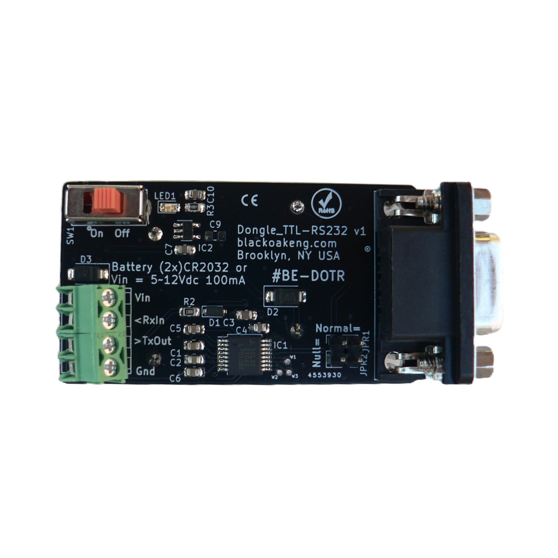 Black Oak Engineering, LLC BE-DOTR * TTL/CMOS a serie D-Sub 09 Pos (DB9) hembra