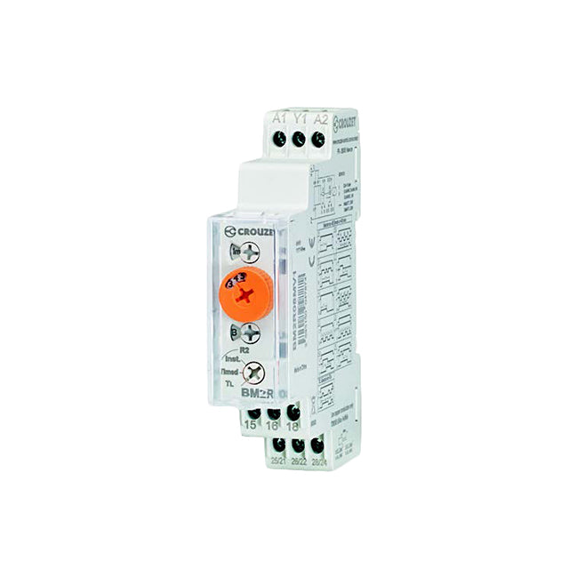 Crouzet BM2R08MV1 BM2R Riel DIN Relé mecánico 0.5 seg ~ 240 h 8A a 250VCA