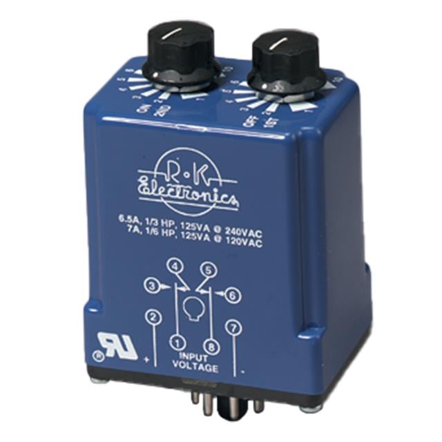 R-K Electronics, Inc. CLRB-115A-2-1H-10S - Para enchufe Relé mecánico 36 seg ~ 1 h 10A a 120/240VCA
