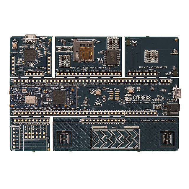 Infineon Technologies CY8CPROTO-062-4343W PSOC™ 6 Transceiver; 802.11 b/g/n (Wi-Fi, WiFi, WLAN), Bluetooth® Smart 4.x Low Energy (BLE)