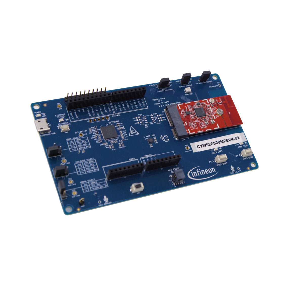 Infineon Technologies CYW920829M2EVK-02 AIROC™ Transceiver; Bluetooth® 5.x (BLE)