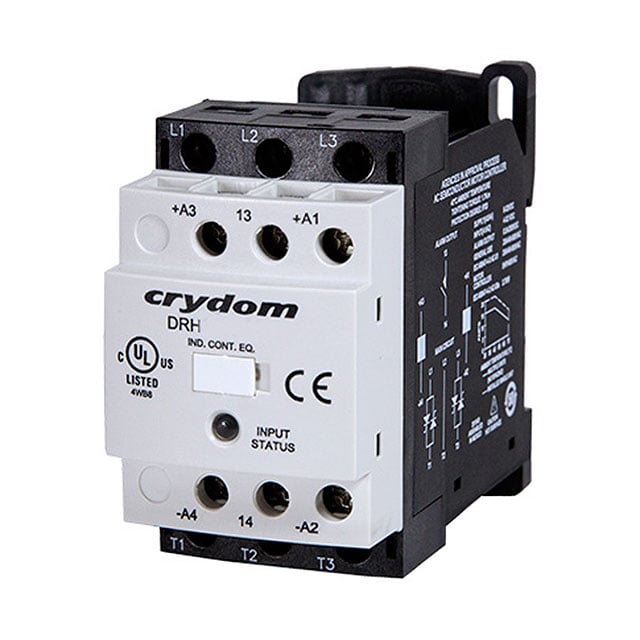 Sensata-Crydom DRH3P60D20 DRH Montaje de chasis, Riel DIN DPST-NO (normalmente abierto) (2 Forma A)