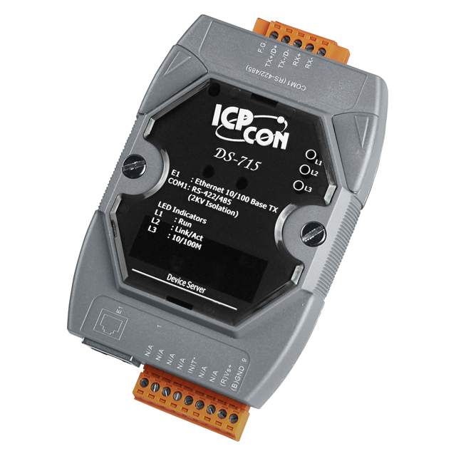 ICP DAS USA INC DS-715 DS-700 Serial to Ethernet RS-422/485