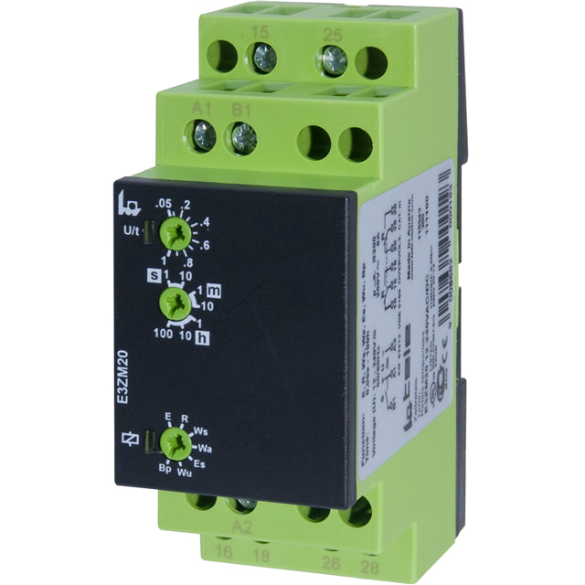 TELE Controls Inc E3ZM20 12-240V AC/DC ENYA Riel DIN Relé mecánico 0.05 seg ~ 100 h 8A a 250VCA