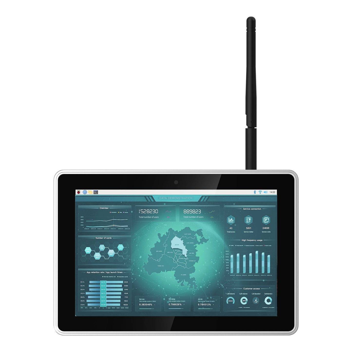 EDATEC ED-HMI2220-070C-12084EU ED-HMI2220-070C Pantalla táctil 7.0"