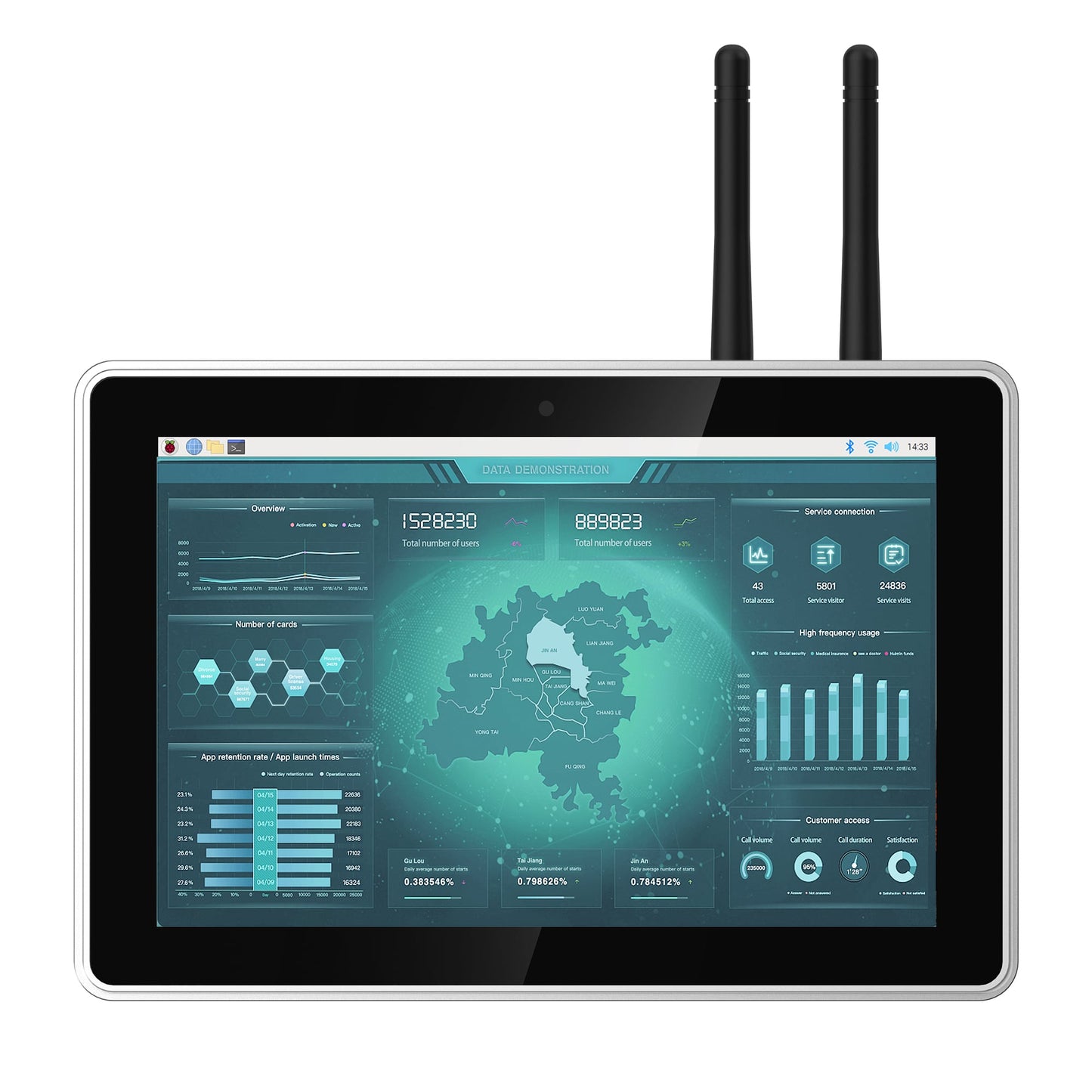 EDATEC ED-HMI2220-101CC-12084EU ED-HMI2220-101C Pantalla táctil 10.1"