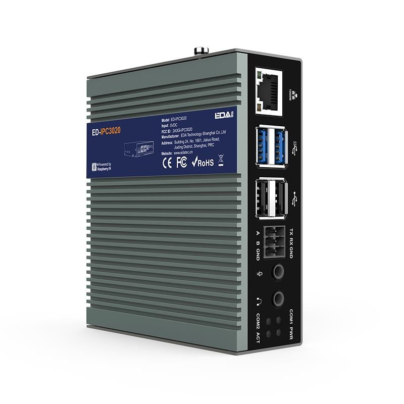 EDATEC ED-IPC3020-08002 ED-IPC3020 PI5 8GB INDUSTRIAL PC W/ M.2SSD ARM® Cortex®-A76 2.4GHz, 4 Core