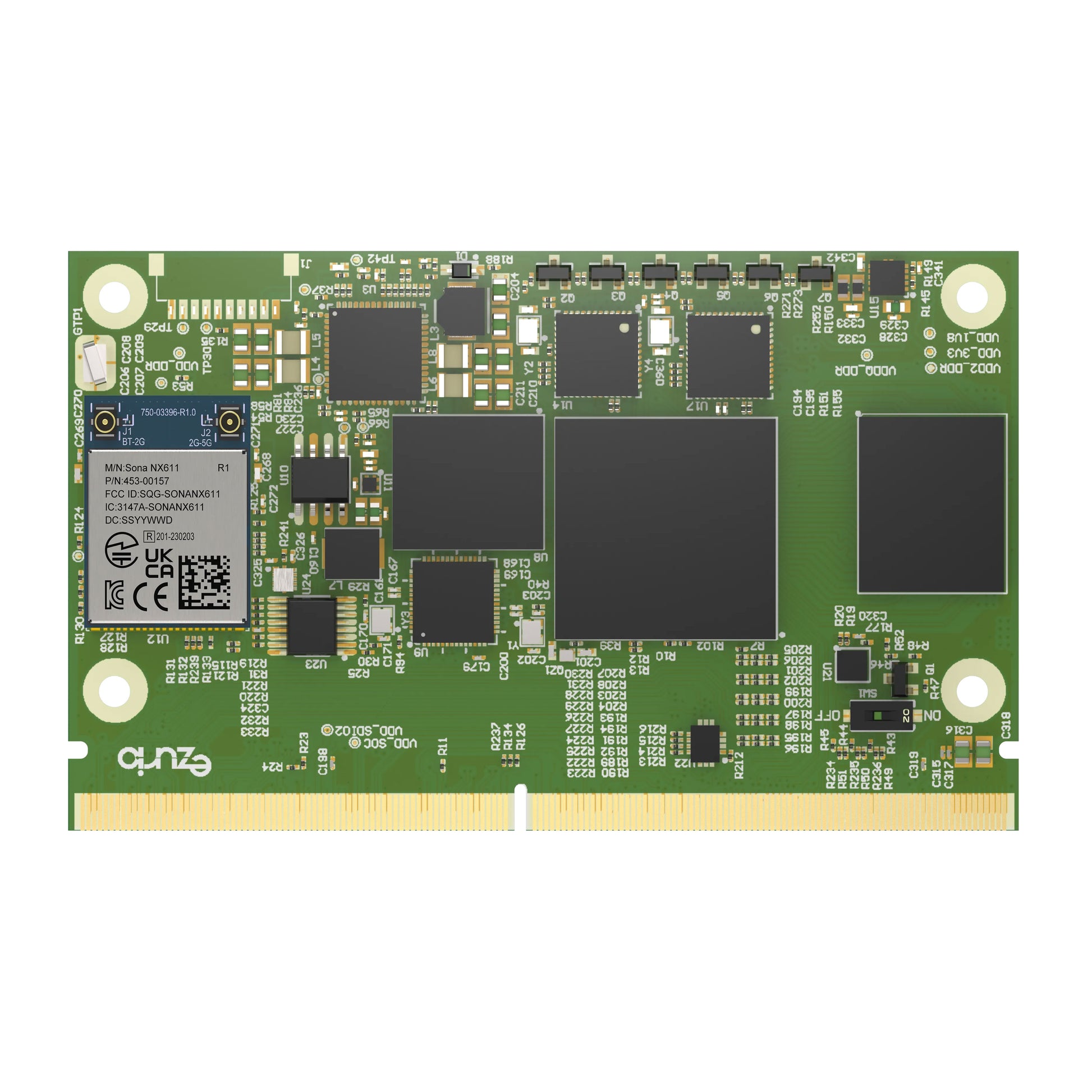 Ezurio EZSMI-959-0816-00158-2 Nitrogen95 iMX95 SMARC SOM ARM® Cortex®-A55, ARM® Cortex®-M7, ARM® Cortex®-M33