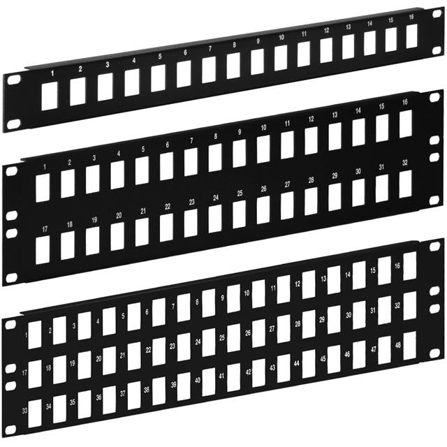 Gruber Industries FP48-765-2U-GRU - Patch Panel, Cat5e RJ45 Jack (Not Provided)