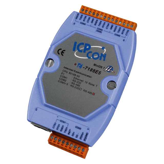 ICP DAS USA INC I-7188E5 - Ethernet a serial Bloque de terminales