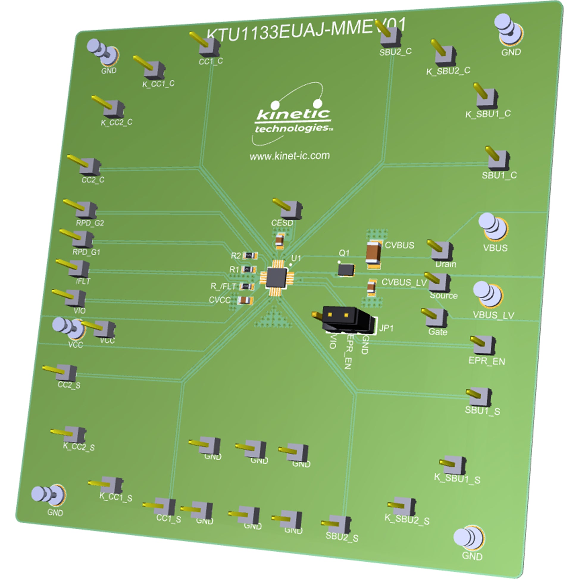 Kinetic Technologies KTU1133EUAJ-MMEV01 - Power Management USB Type-C® Power Delivery (PD)
