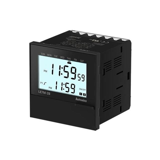 Autonics LE7M-2B LE7M Montaje del chasis, montaje del panel Relé mecánico Semanal/Anual 15A a 250VCA