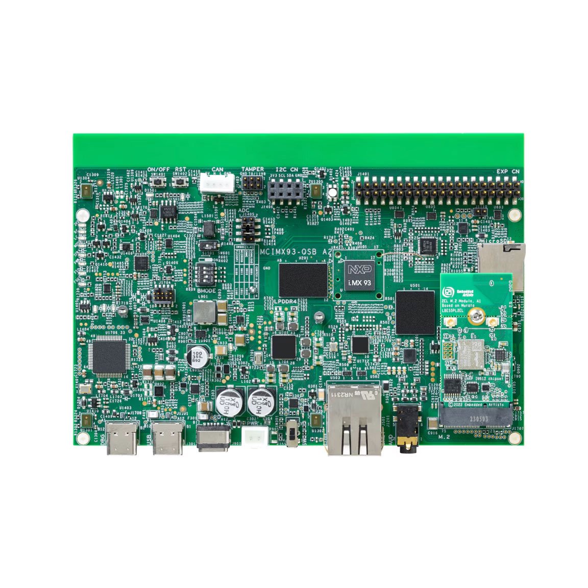 NXP USA Inc. MCIMX93-QSB i.MX I.MX 93 QSB DEV BOARD MPU ARM® Cortex®-A55, Cortex®-M33