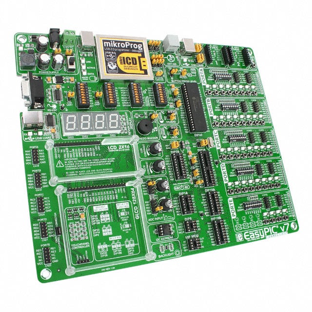 MikroElektronika MIKROE-798 PIC® EASYPIC V7 PIC18F45K22 EVAL BRD