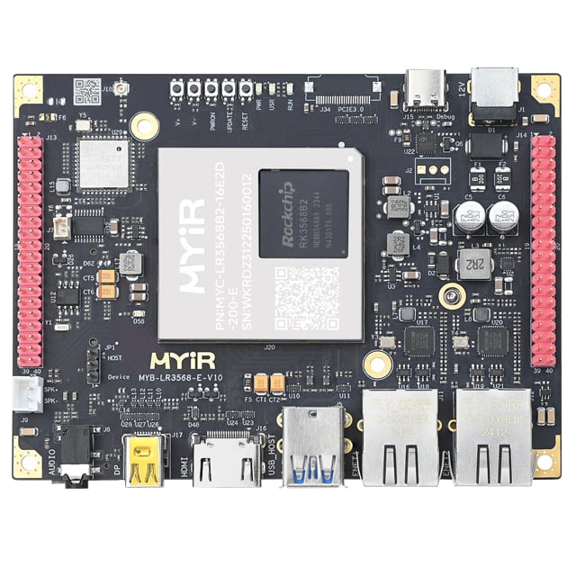 MYIR Tech Limited MYD-LR3568B2-16E2D-200-E MYD-LR3568 Rockchip RK3568 EVAL Board MPU ARM® Cortex®-A55