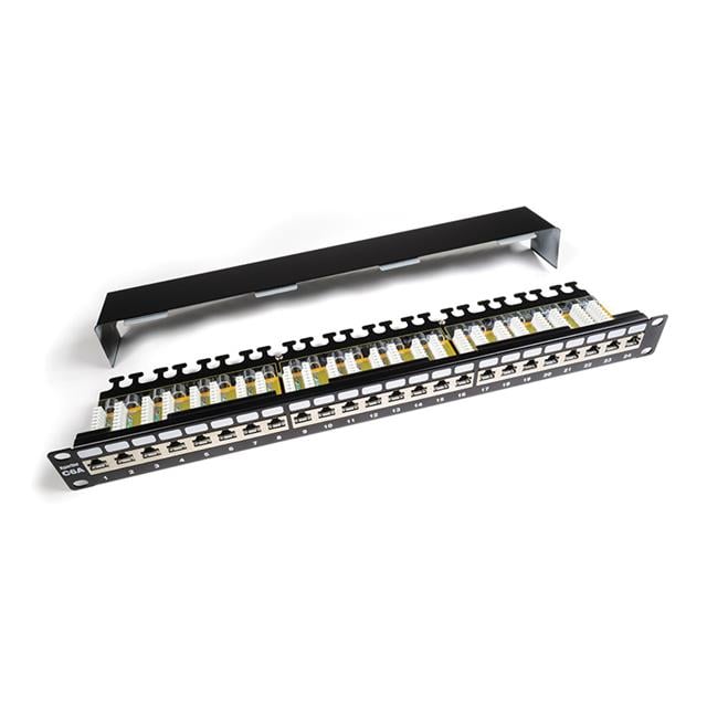 Hyperline PP2-19-24-8P8C-C6A-SH-110D - Patch Panel, Cat6A RJ45 Jack