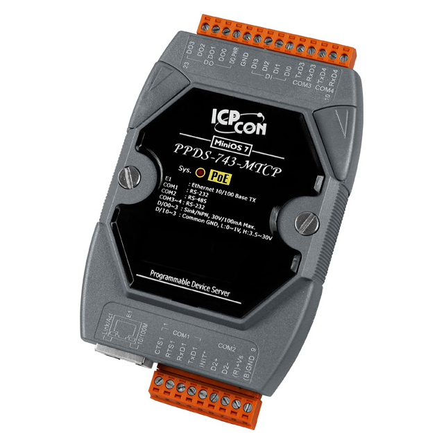 ICP DAS USA INC PPDS-743-MTCP PPDS-700-MTCP Serial to Ethernet RS-232, RS-485
