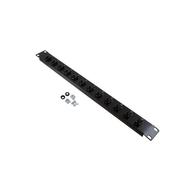 L-com PR175B-C6A-12 PR Patch Panel, Cat6A RJ45 Jack