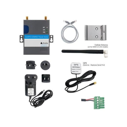 Siretta Ltd QUARTZ-COMPACT-G11-LTE (US) + ACCESSORIES QUARTZ Ruteador
