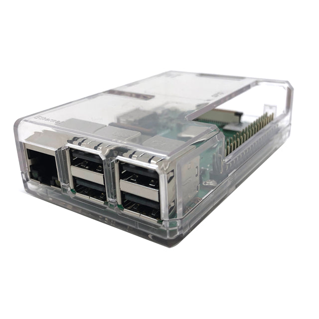 Micro Connectors, Inc. RAS-PLC01-CL - Raspberry Pi 3B, 3B+ Case
