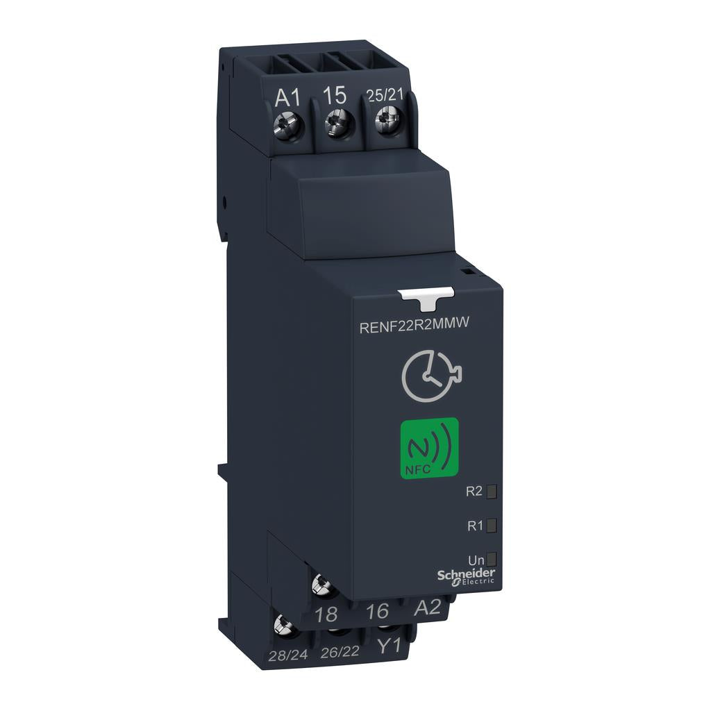 Schneider Electric RENF22R2MMW Harmony Riel DIN Relé mecánico 0.1 seg ~ 999 h 8A a 250VCA