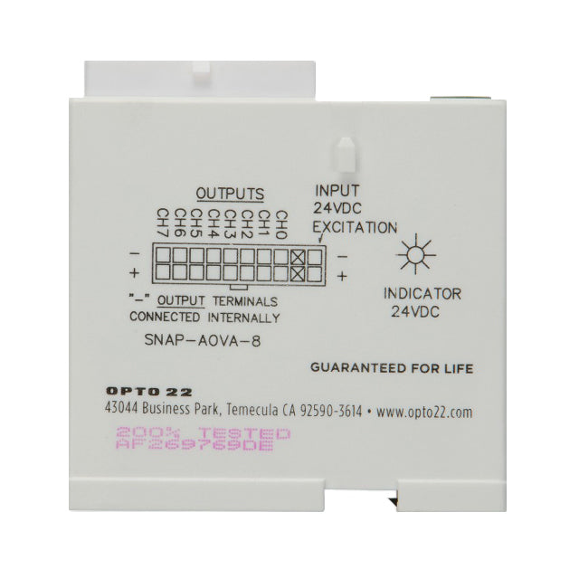 Opto 22 SNAP-AOVA-8 SNAP Input, Output (I/O) Module SNAP Series