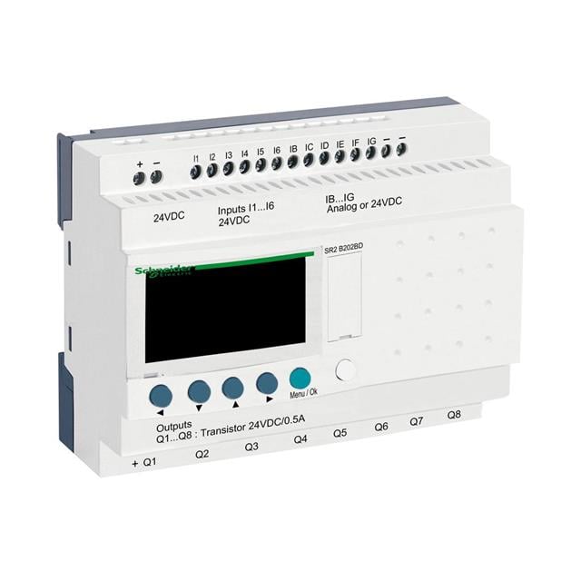 Schneider Electric SR2B202BD Zelio Logic COMPACT SMART RELAY, ZELIO LOGIC 18 - Digital (12), Analog (6)