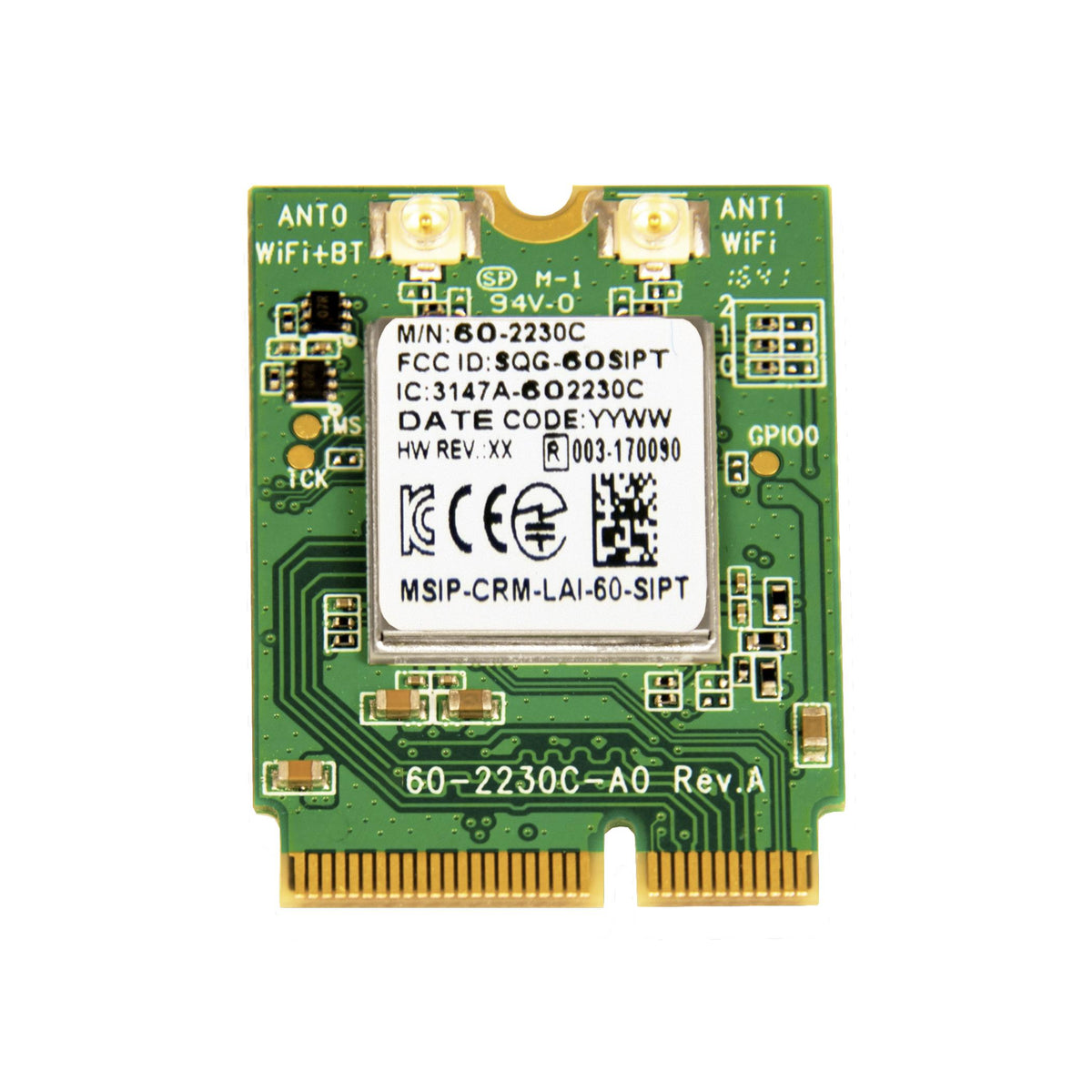 Ezurio ST60-2230C-UU 60-2230C 802.11a/b/g/n/ac, BlueTooth v5.1, clases 1 y 2