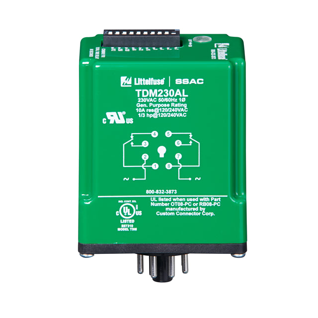 Littelfuse Inc. TDM24AL TDM Para enchufe Relé mecánico 1 seg ~ 1023 seg 10A a 120/240VCA