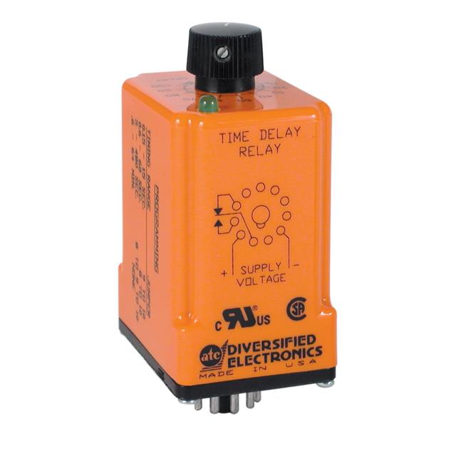 ATC-Diversified Electronics TDU-120-AKA TDU Para enchufe Relé mecánico 0.15 sec ~ 64 min 10A a 250VCA/24VCC