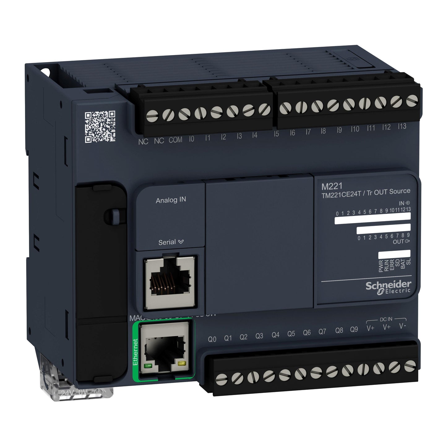 Schneider Electric TM221CE24T Modicon M221 CONTROLLER M221-24IO TR.PNP ETHE 14 - Analog