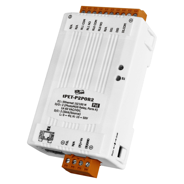 ICP DAS USA INC TPET-P2POR2 TPET Input, Output (I/O) Module -