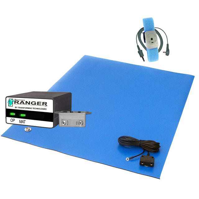 Transforming Technologies TTB2A-23RB - Workstation Monitor Work Surface, Wrist Strap (2) Monitoring