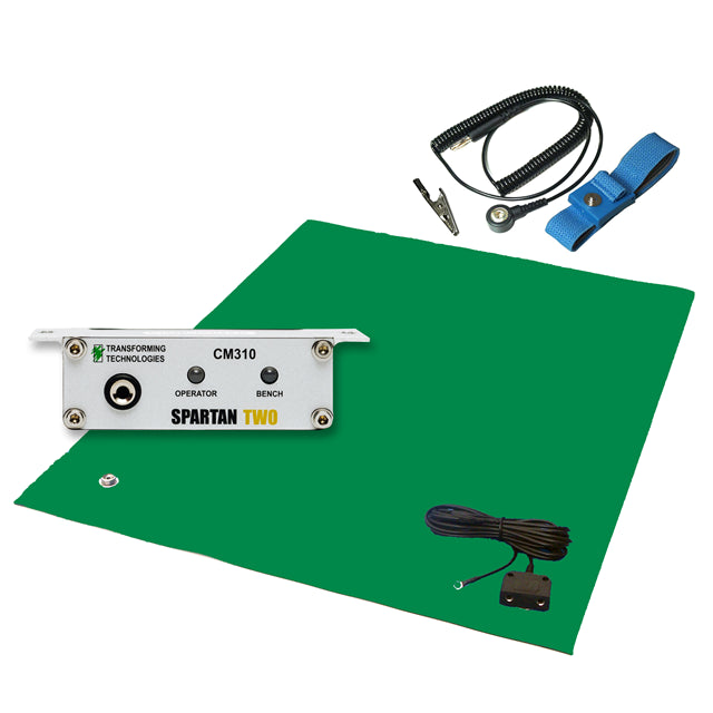 Transforming Technologies TTB31-2X4GN - Workstation Monitor Work Surface, Wrist Strap (2) Monitoring