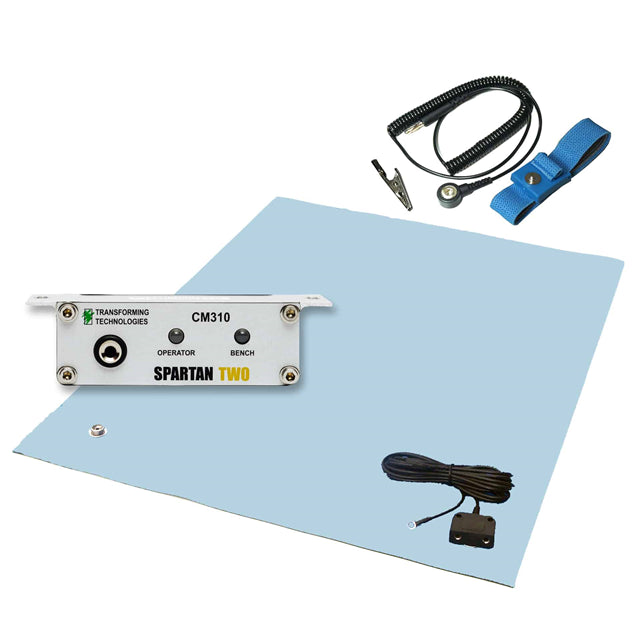 Transforming Technologies TTB31-2X4GY - Workstation Monitor Work Surface, Wrist Strap (2) Monitoring