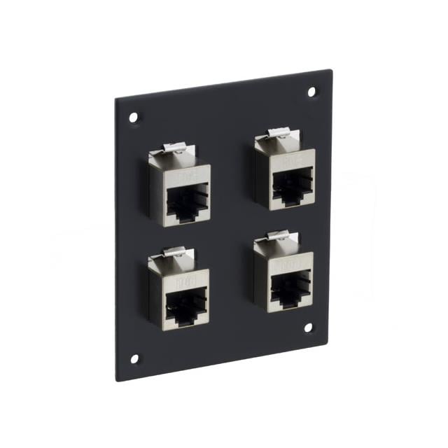 L-com USP4SMC6A - Patch Panel, Cat6A RJ45 Jack