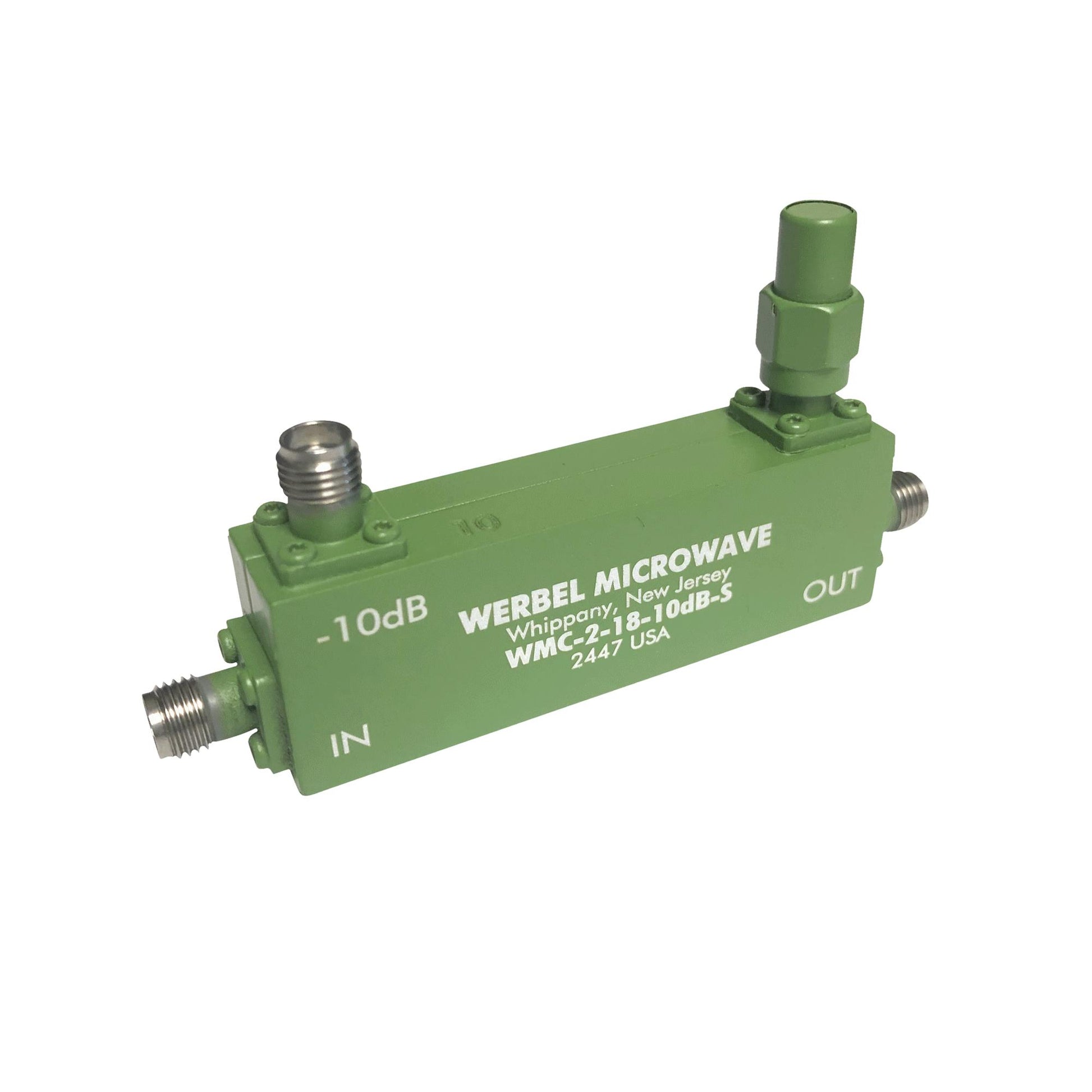 Werbel Microwave LLC WMC-2-18-10dB-S Single Coupler Estándar 2GHz ~ 18GHz Celular, GSM, ISM, militar, PCN, Wi-Fi, WiMAX