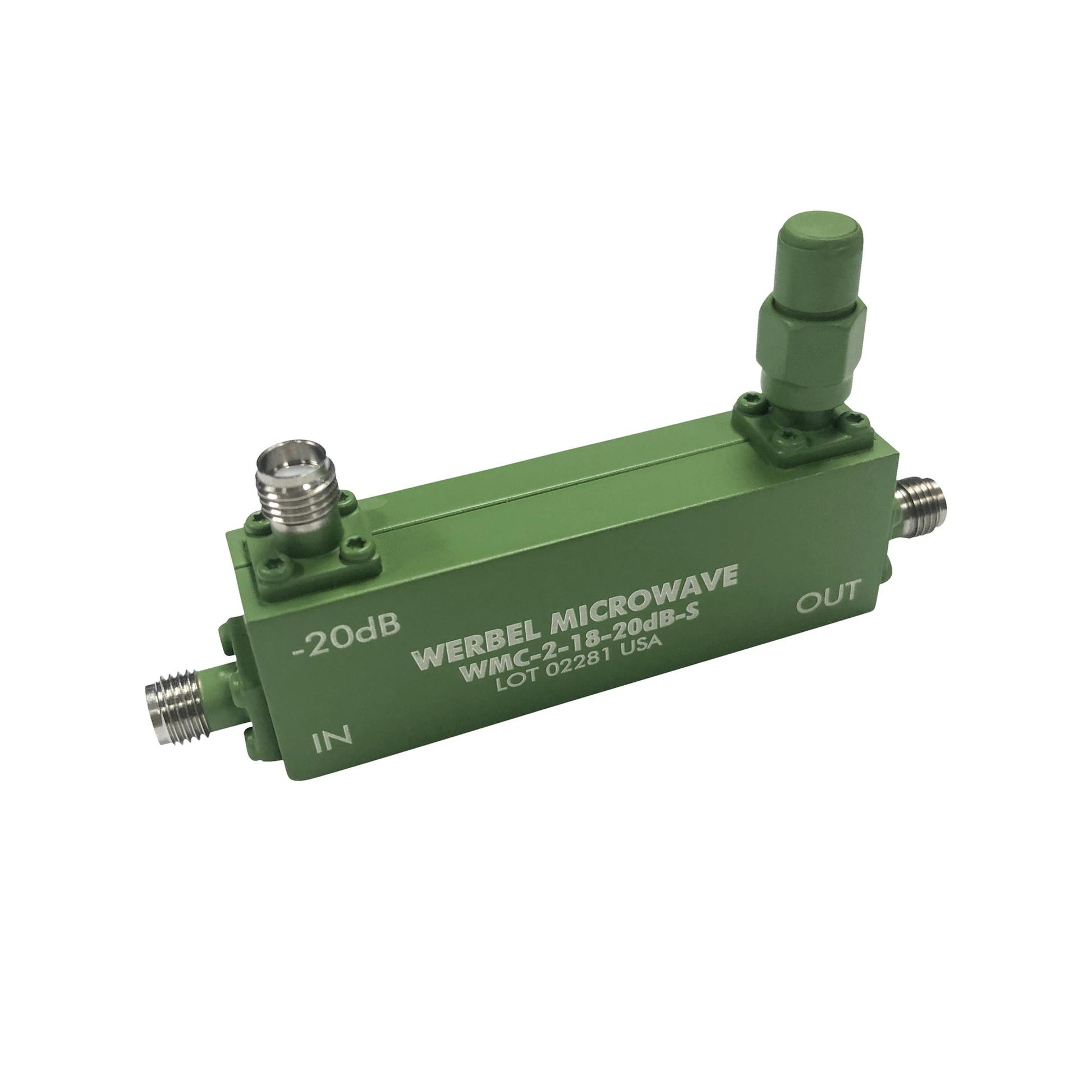 Werbel Microwave LLC WMC-2-18-20dB-S Single Coupler Estándar 2GHz ~ 18GHz Celular, GSM, ISM, militar, PCN, Wi-Fi, WiMAX