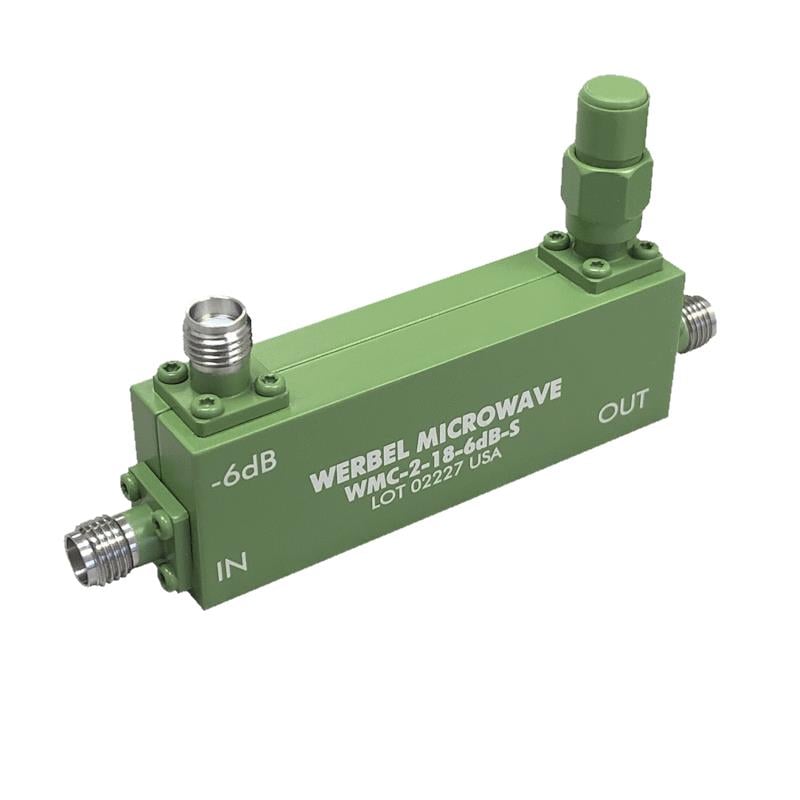 Werbel Microwave LLC WMC-2-18-6dB-S Single Coupler Estándar 2GHz ~ 18GHz Celular, GSM, ISM, militar, PCN, Wi-Fi, WiMAX