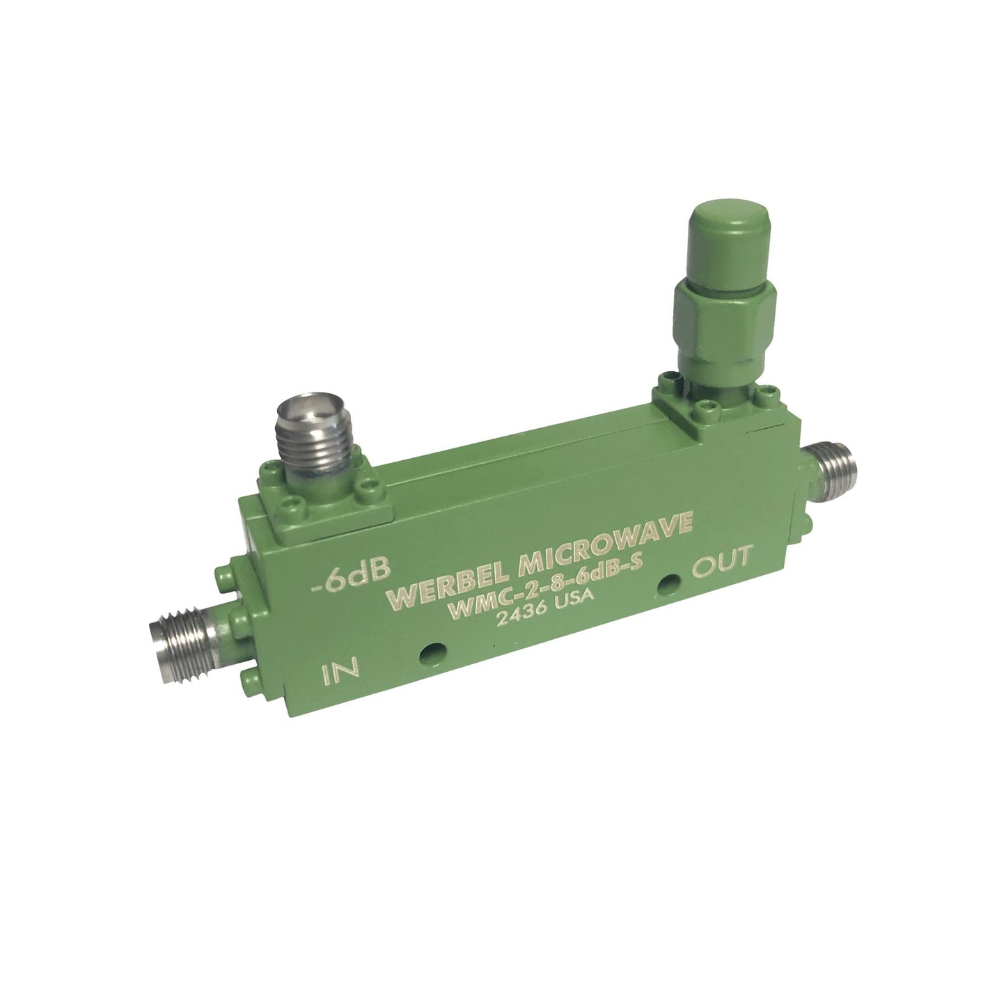 Werbel Microwave LLC WMC-2-8-6dB-S Single Coupler Estándar 2GHz ~ 8GHz Celular, WiMax