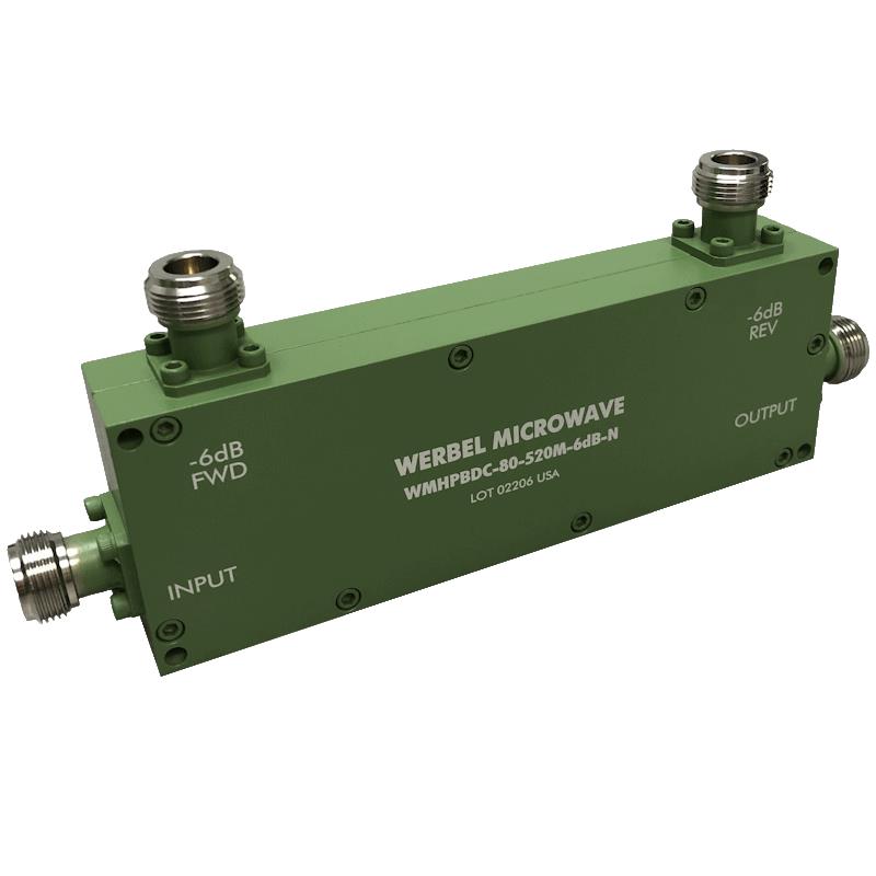 Werbel Microwave LLC WMHPBDC-80-520M-6DB-N - Banda doble, vía doble 80MHz ~ 520MHz Celular, GSM, ISM, militar, PCN, Wi-Fi, WiMAX