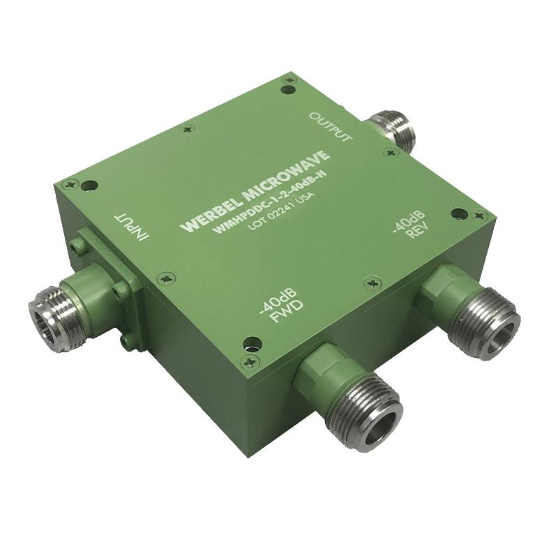 Werbel Microwave LLC WMHPDDC-1-2-40DB-N - Banda doble, vía doble 1GHz ~ 2GHz Celular, GSM, ISM, militar, PCN, Wi-Fi, WiMAX